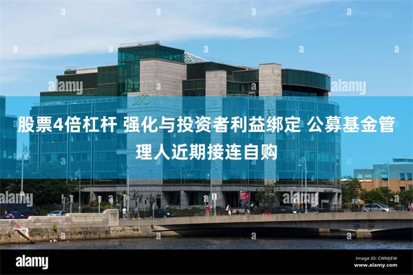 股票4倍杠杆 强化与投资者利益绑定 公募基金管理人近期接连自购